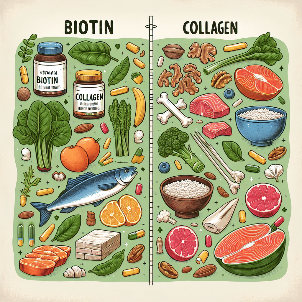 Difference Between Biotin and Collagen: Vital Nutrients Compared