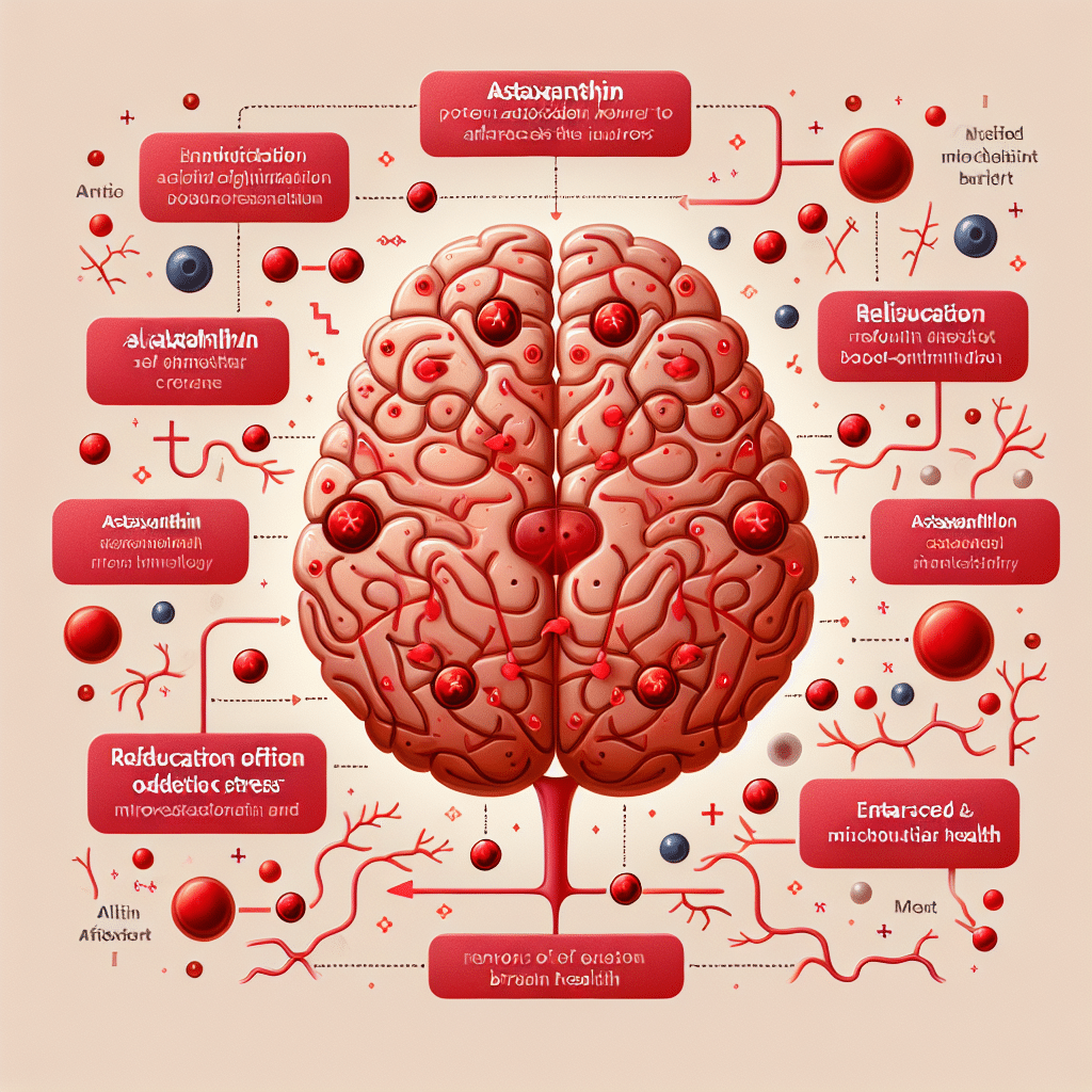 How does astaxanthin affect the brain?