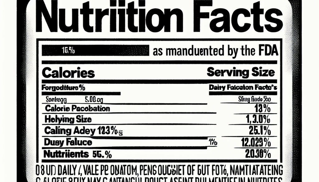 Nutrition Facts Label: FDA's Modernization Efforts