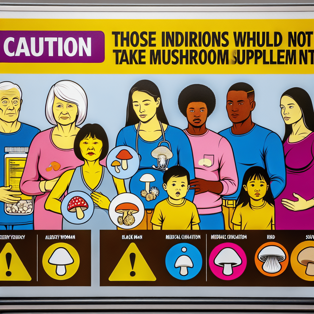 Who should not take mushroom supplements?