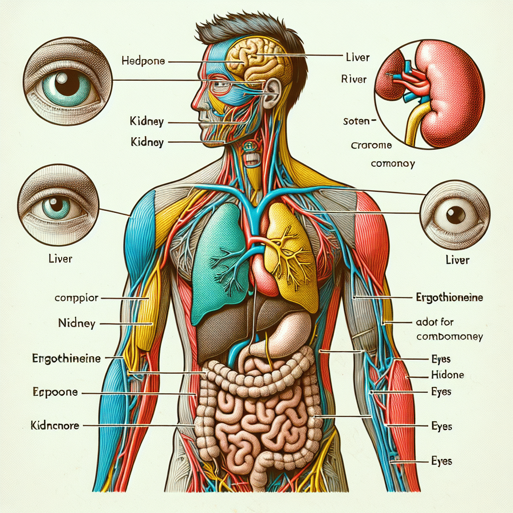 Where is ergothioneine stored in the body?