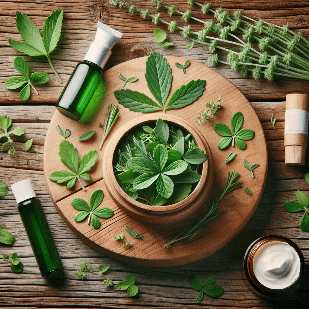 Which herb is a powerful antioxidant and commonly used for skincare?