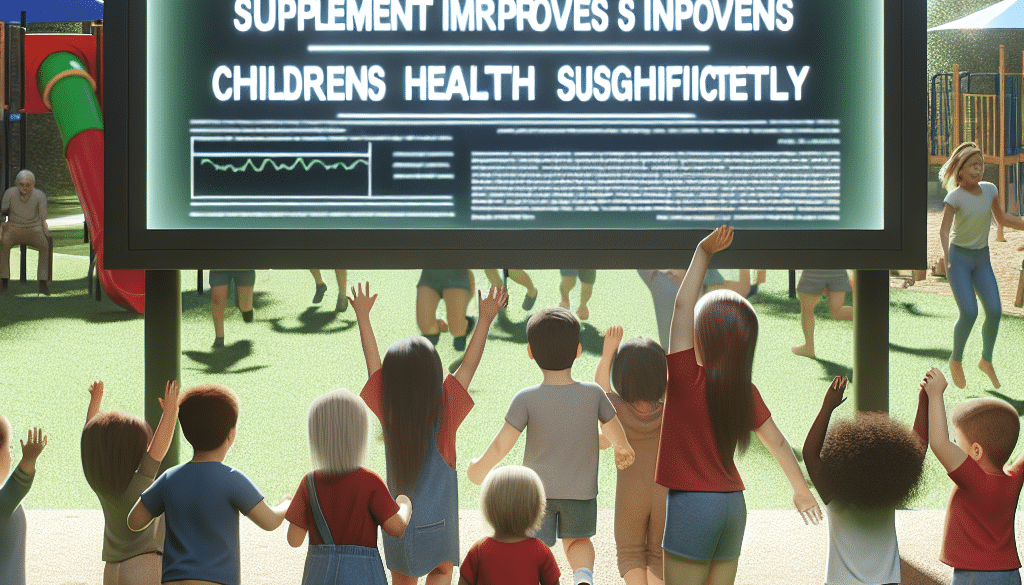 Study Finds Taking ® Helps Keep Children Significantly Healthier