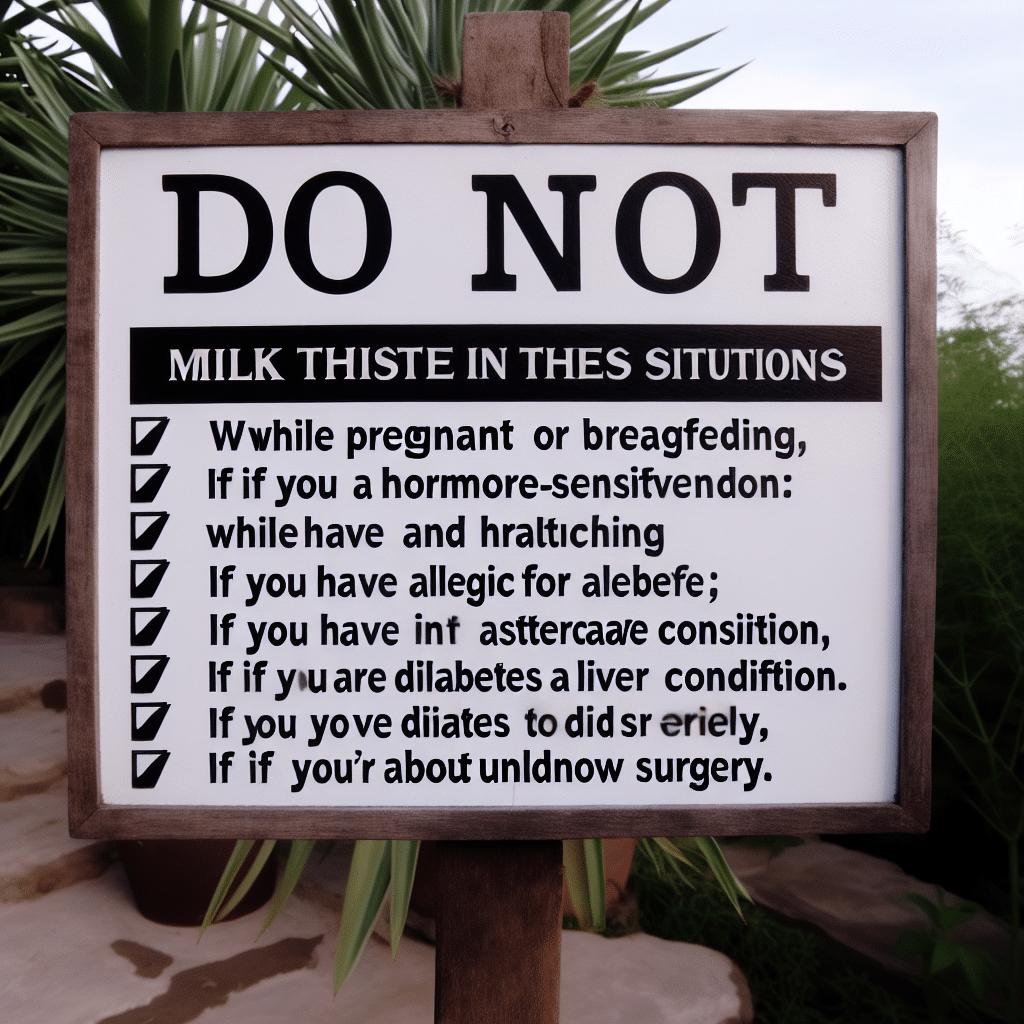 When can you not take milk thistle?