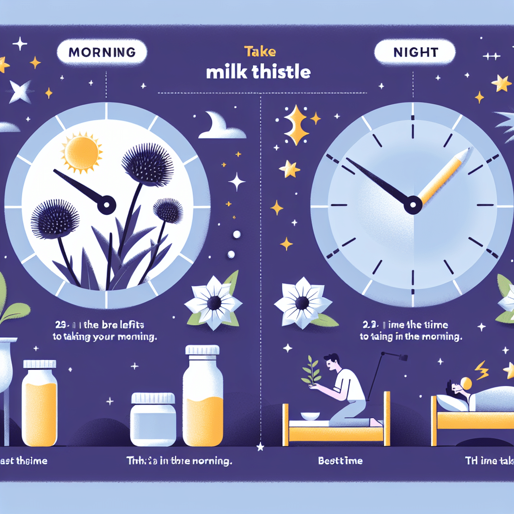 When to take milk thistle, morning or night?