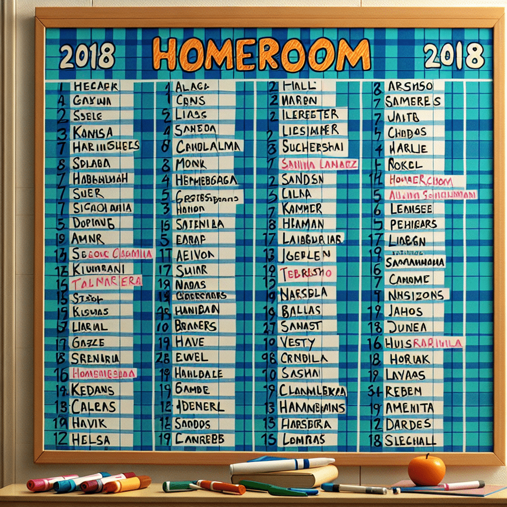 Olean Intermediate Middle School Homeroom List 2018