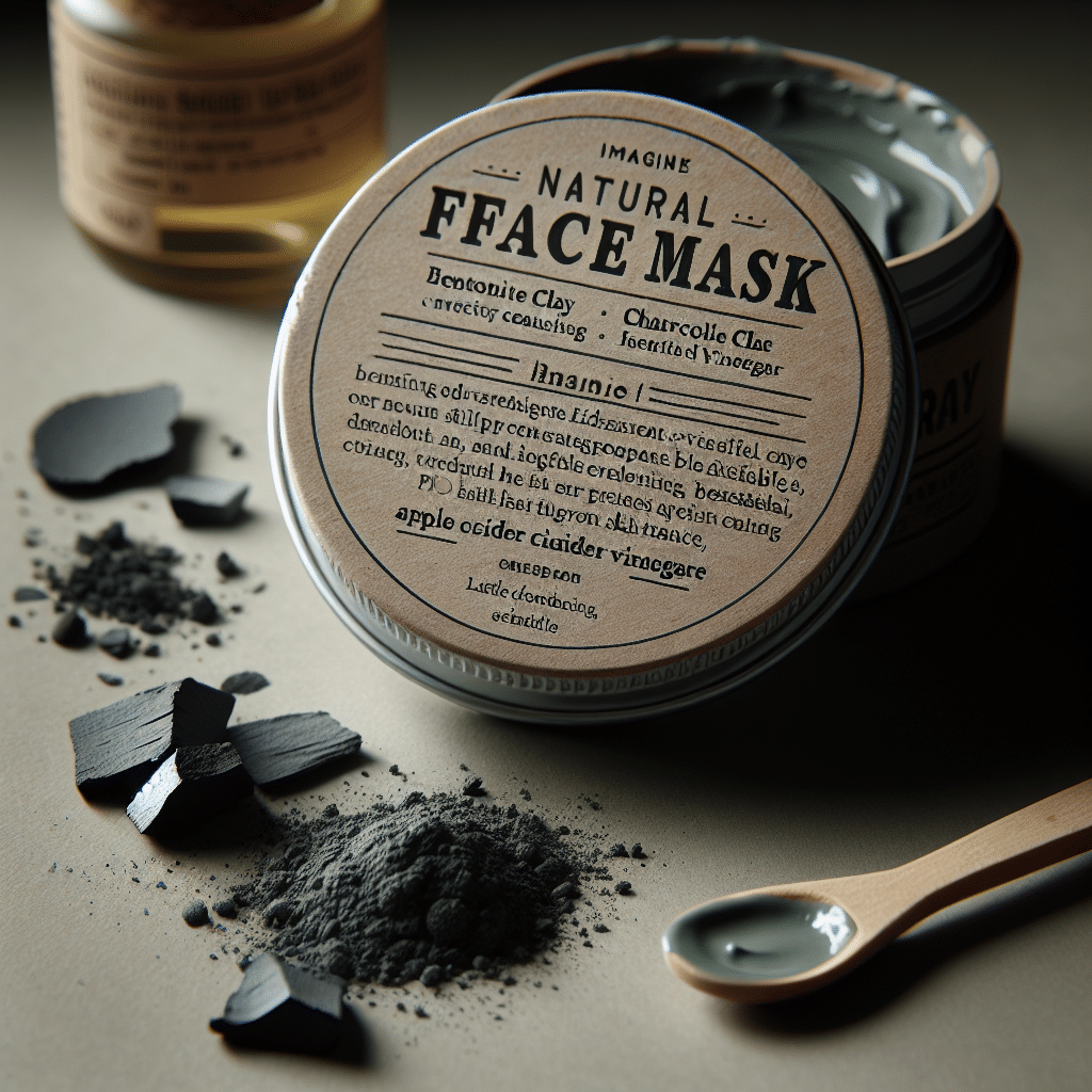 Bentonite Clay Charcoal Apple Cider Vinegar Face Mask