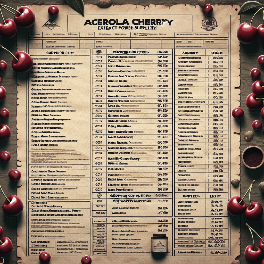 Acerola Cherry Extract Powder Suppliers List