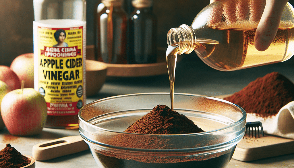 Add Apple Cider Vinegar to Henna Hair Dye Powder