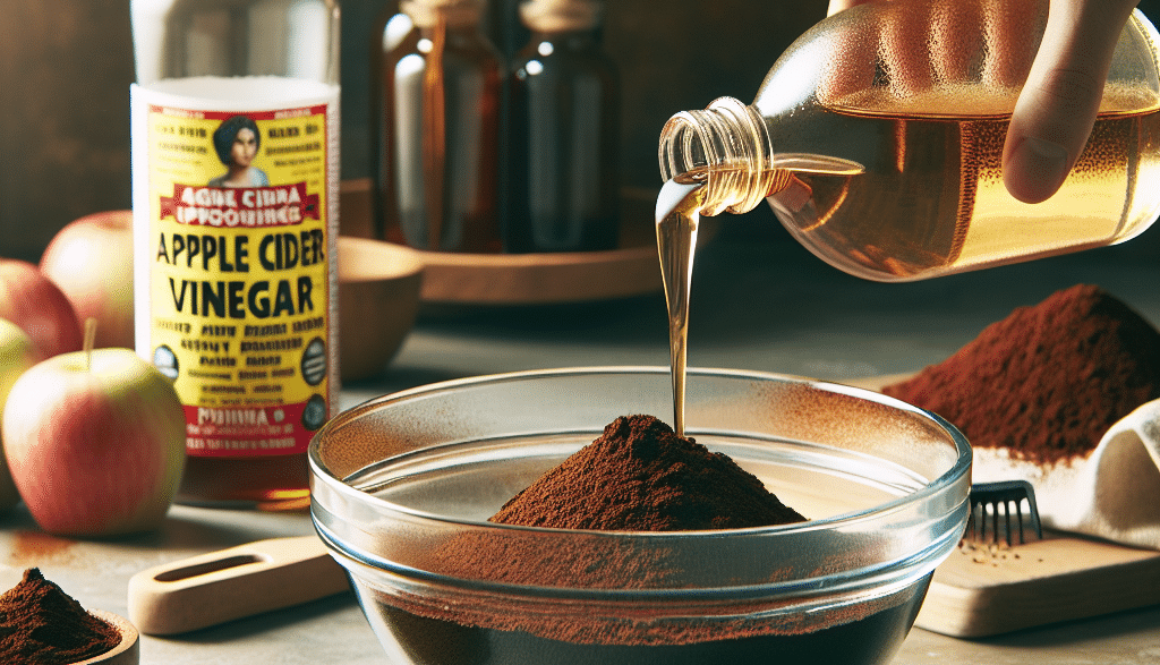 Add Apple Cider Vinegar to Henna Hair Dye Powder