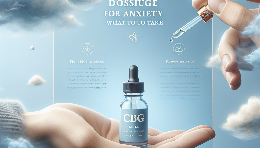 CBG Dosage for Anxiety: What to Take