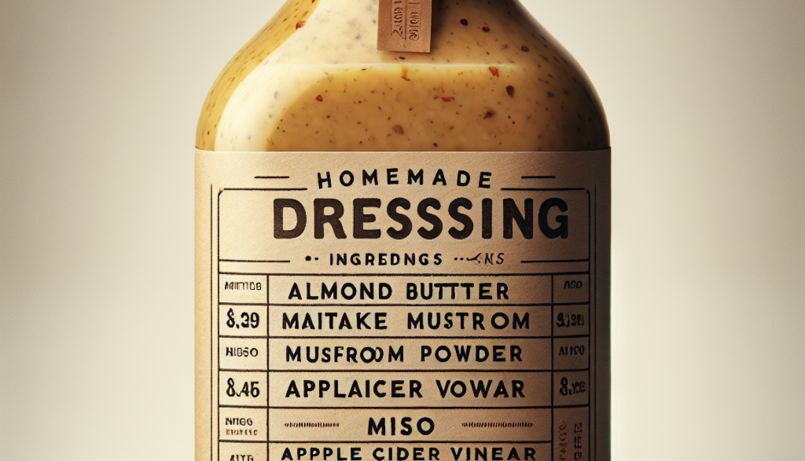 Almond Butter Maitake Powder Miso Apple Cider Vinegar Dressing