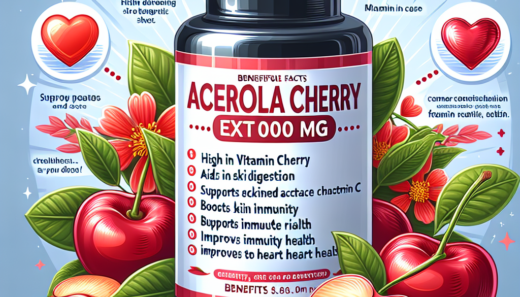 Acerola Cherry Extract 1000 mg: Benefits