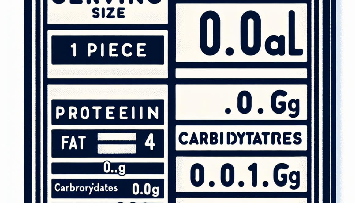 1 Mnm: Nutritional Information