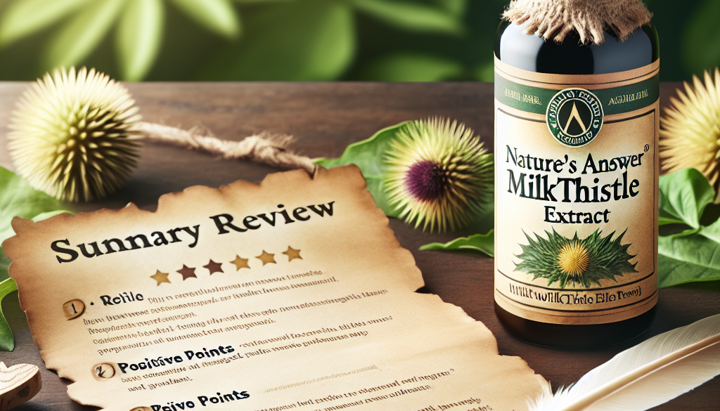 Nature's Answer Milk Thistle Extract Review