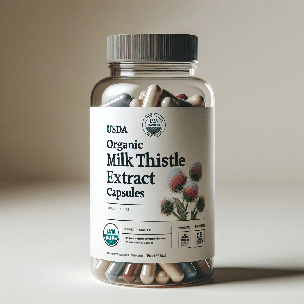 Zazzee USDA Organic Milk Thistle Extract Capsules