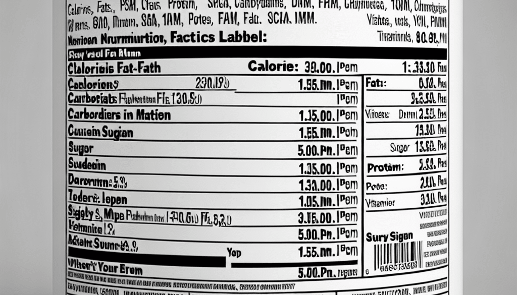 J Mnm: Nutritional Information